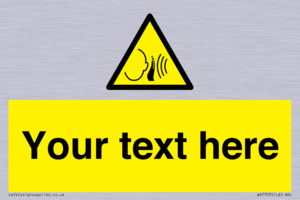 Custom warning sudden loud noise